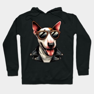 Cool Bull Terrier With Sunglasses Hoodie